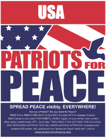 Patriots For Peace Poster